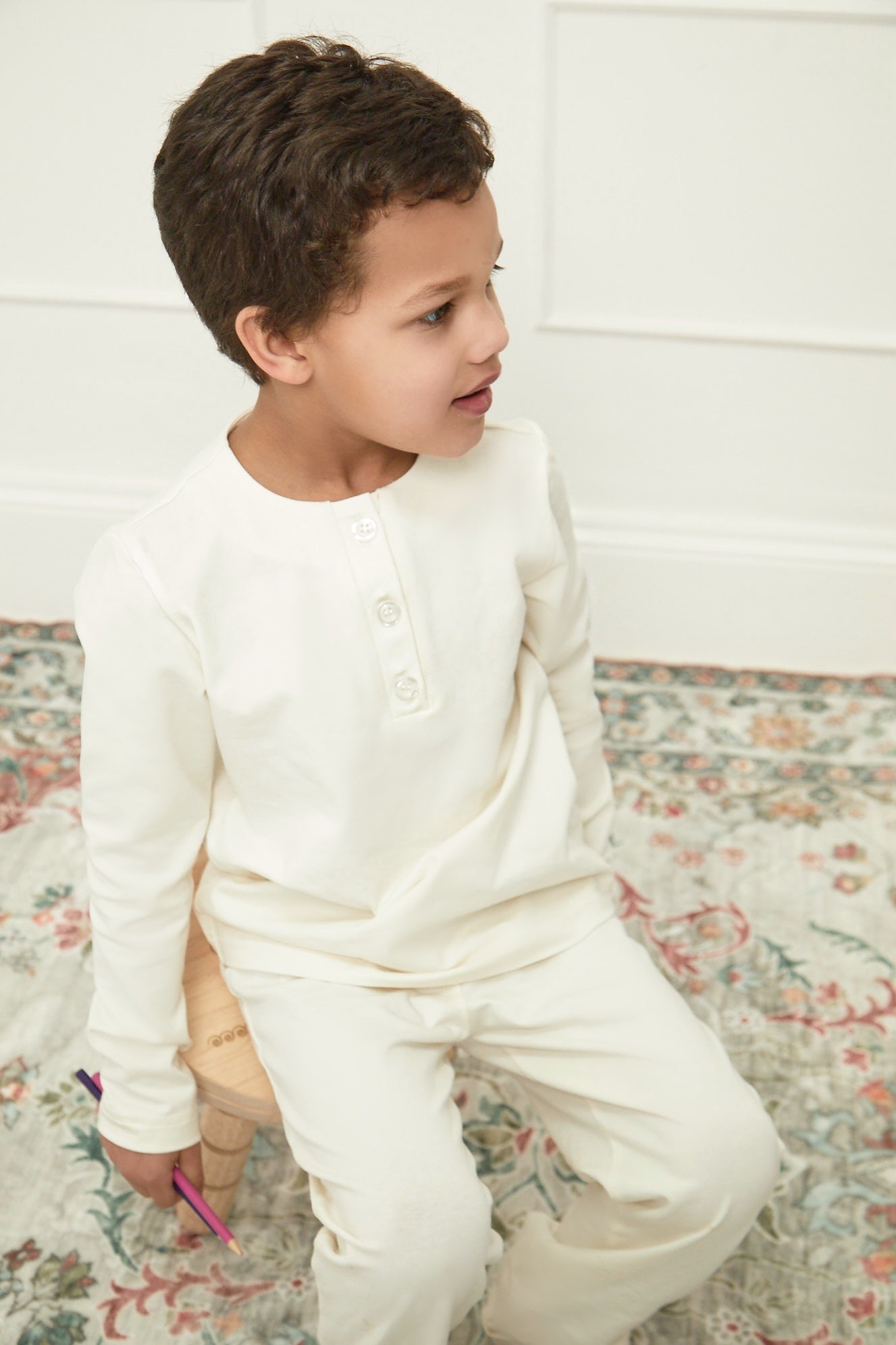 Boys Orchid Pyjamas - Ivory