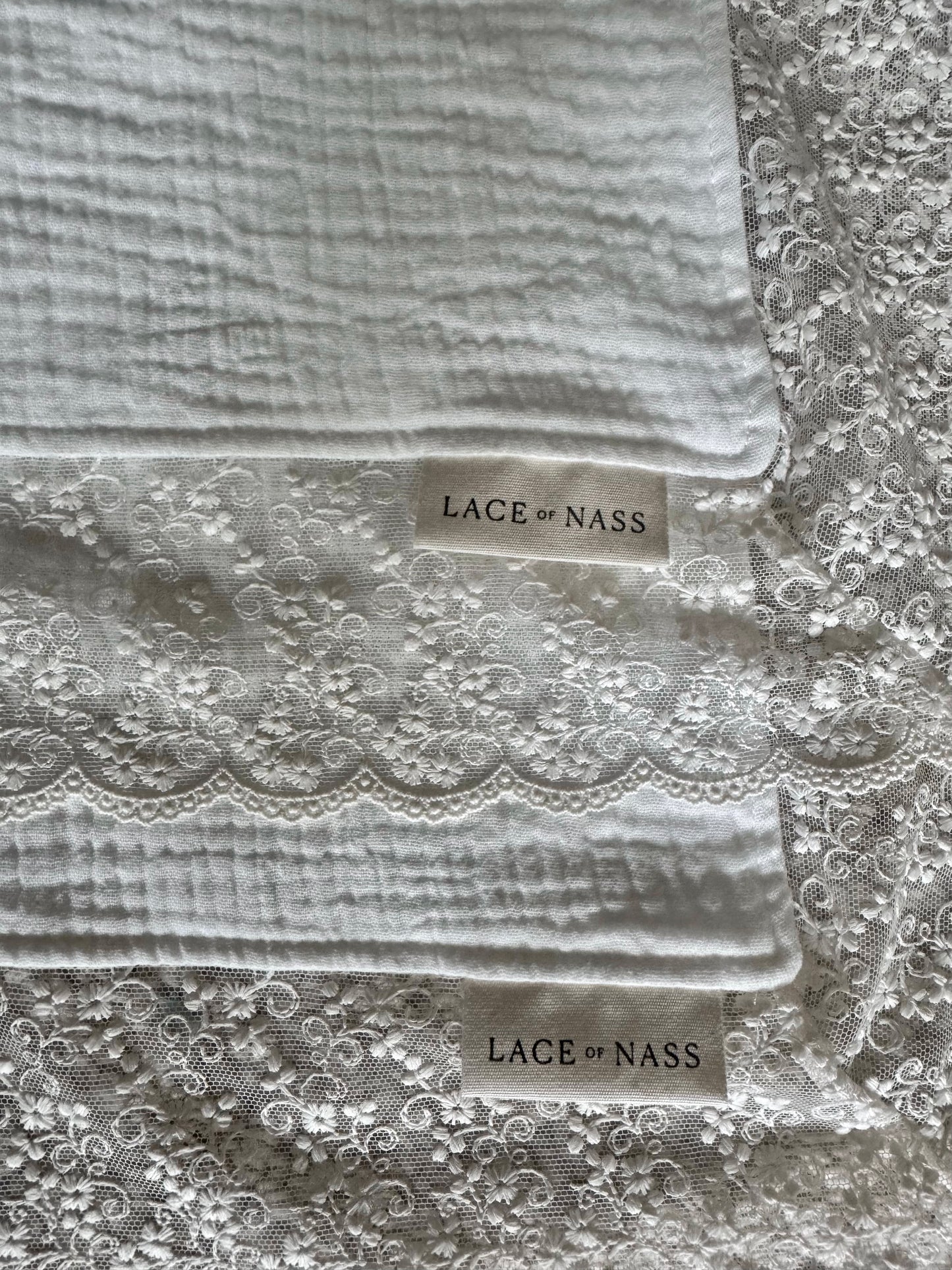 Lace Trimmed Muslins (Set of 2)