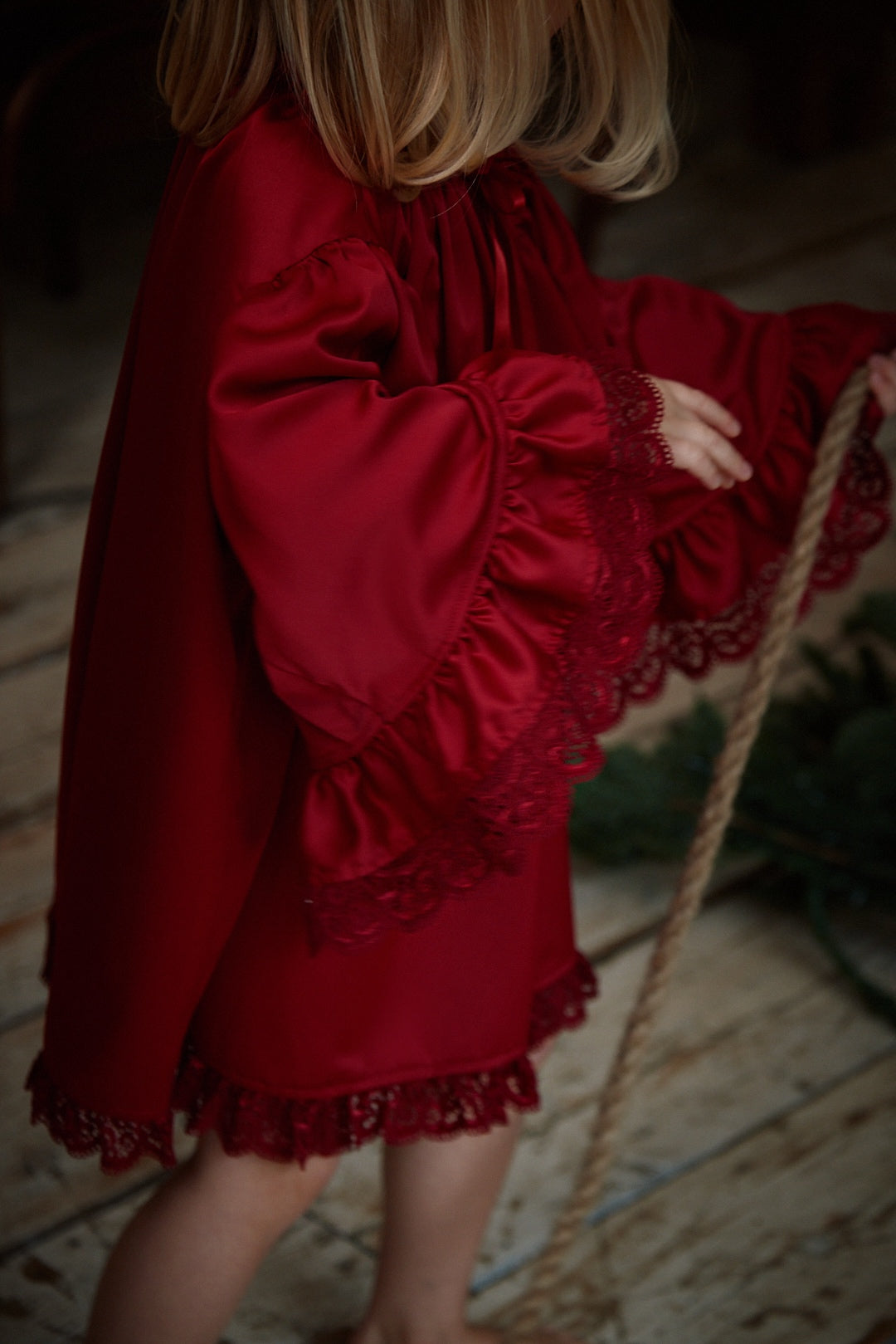 Berry Red Vintage Nightdress - Christmas Collection