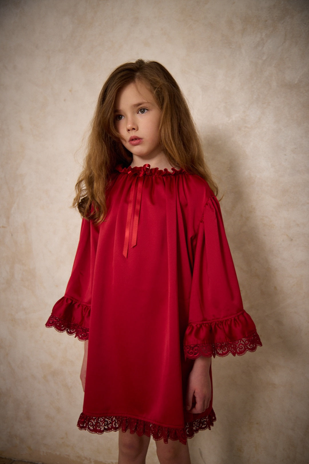 Berry Red Vintage Nightdress - Christmas Collection