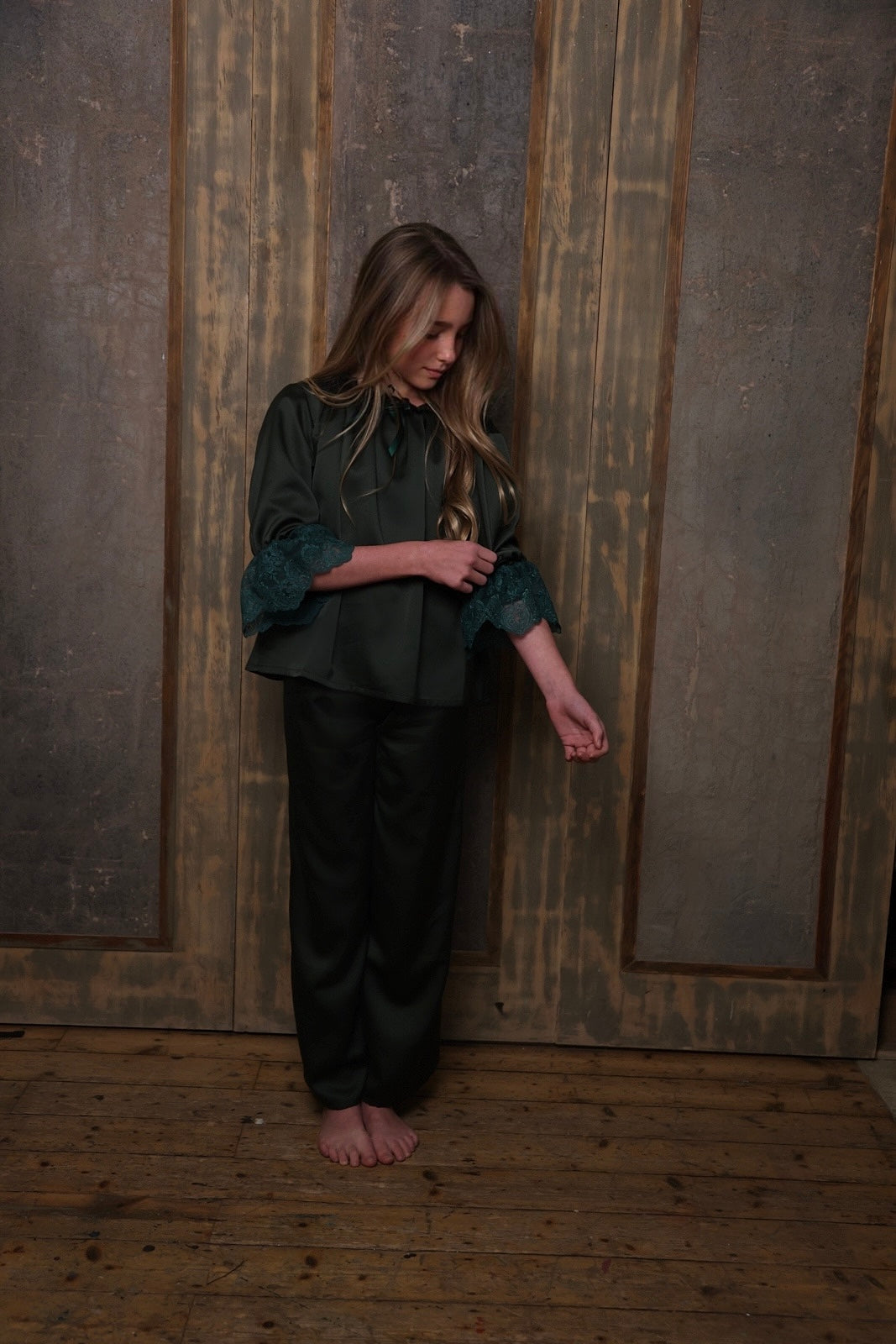 Ivy Full Length Pyjamas - Forest green - Christmas Collection