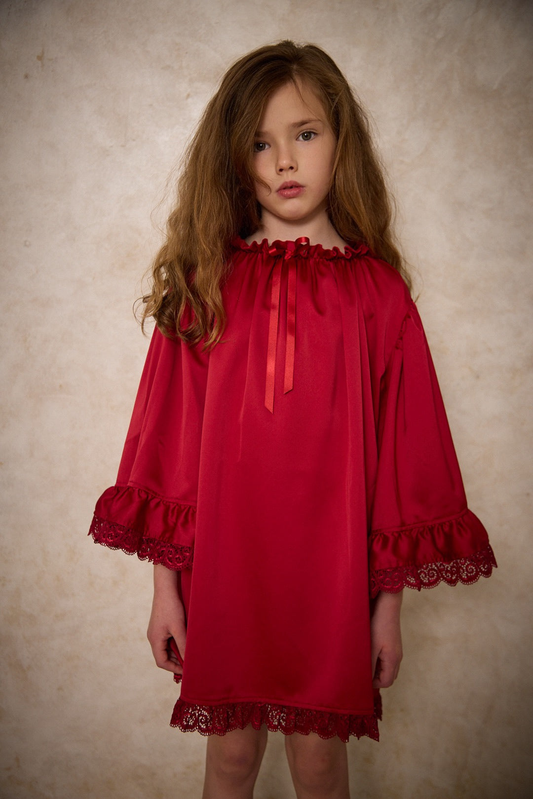 Berry Red Vintage Nightdress - Christmas Collection