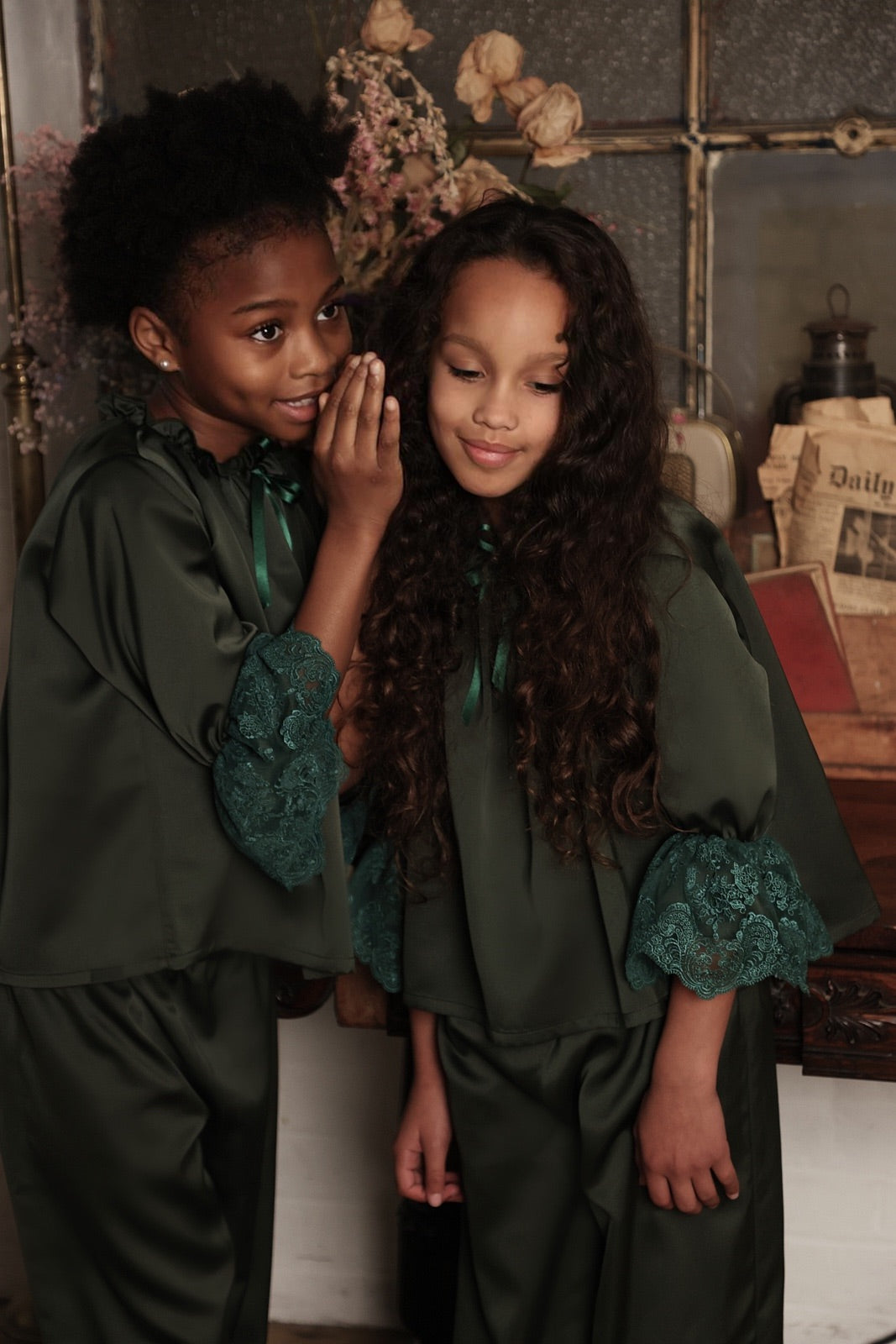 Ivy Full Length Pyjamas - Forest green - Christmas Collection