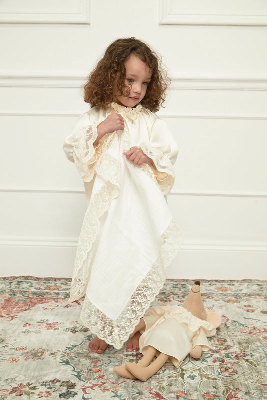 Lace Trimmed Muslins (Set of 2)
