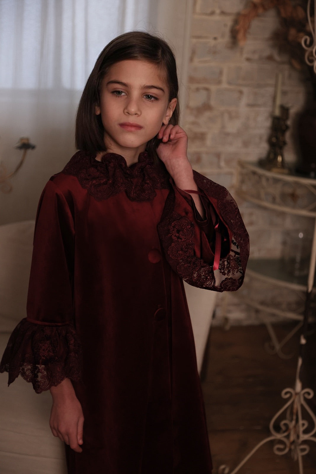 Snowberry Nightgown - Cranberry -Christmas Collection