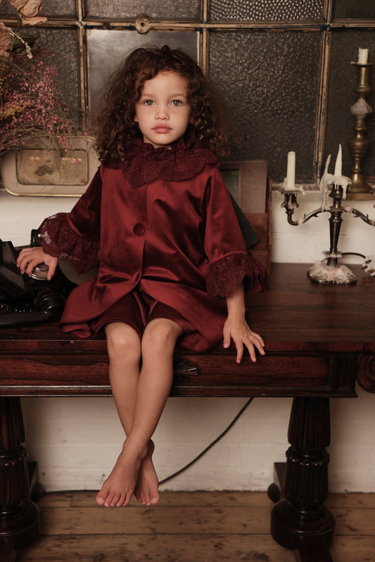 Snowberry Nightgown - Cranberry -Christmas Collection